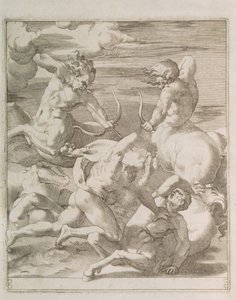 Slaget mellem Hercules og Kentaurer, 1527 af Gian Jacopo Caraglio