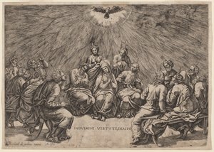 pinse af Gian Jacopo Caraglio, after Raphael