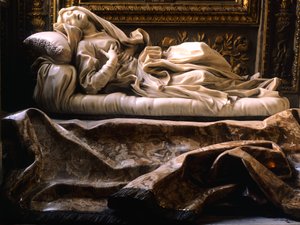 Italien, Rom, San Francesco Ripa-kirken, velsignede Ludovica Albertoni af Gian Lorenzo Bernini