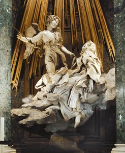 Italien, Rom, Santa Maria della Vittoria-kirken, Ecstasy of St Teresa of Avila af Gian Lorenzo Bernini