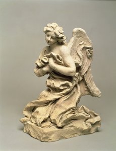 Knælende engel, ca. 1674-75 (lavbrændt ler) af Gian Lorenzo Bernini