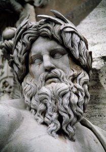 Personificering af Ganges-floden, Fountain of the Four Rivers (1500-tallet), designet af Gian Lorenzo Bernini (Napoli) af Gian Lorenzo Bernini