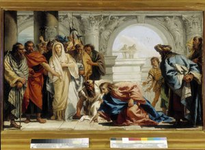 Kristus og utro kvinde (olie på lærred) af Giovanni Domenico Tiepolo