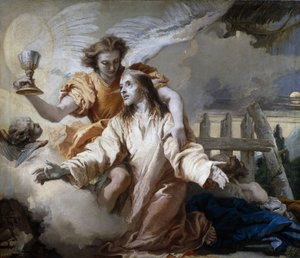 Agonie dans le jardin des oliviers - Kvalen i haven - Tiepolo, Giandomenico (1727-1804) - 1772 - Olie på lærred - 125x142 cm - Museo del Prado, Madrid