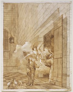 Sankt Peters og Johannes befrielse fra fængslet, ca. 1770 af Giovanni Domenico Tiepolo