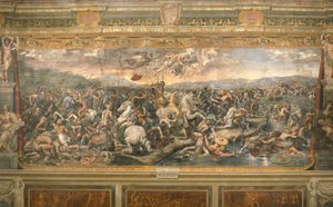 Slaget ved Milvian Bridge, 1517-1524 af Gianfrancesco Penni