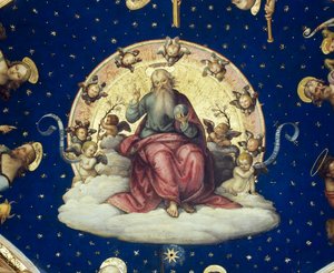 Den velsignende Gud sidder i herlighed, detaljer fra scenen fra Stories of life of Saint John Baptist