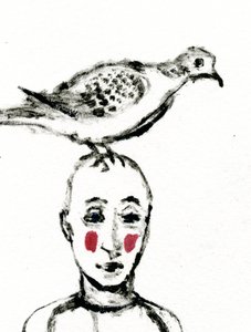 Homecoming, 2017, (olie på papir) af Gigi Sudbury
