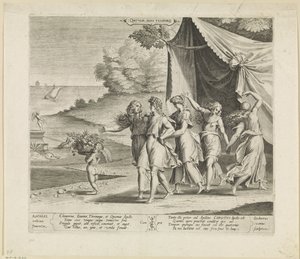 Apollo og de fire årstider Quatro anni tempora (titel på objekt) af Gijsbert Van Veen