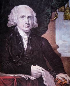 James Madison (1751-1836) udgivet af Nathaniel Currier (1813-88) (farve litho)