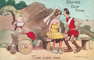 Forhistorisk liv (farve litho)