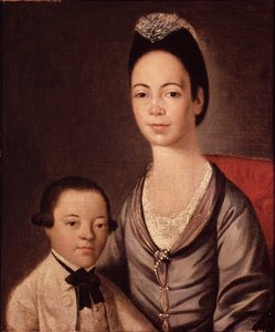 Fru Aaron Lopez og hendes søn Joshua af Gilbert Stuart