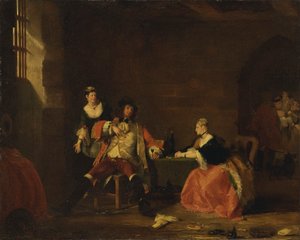 Kaptajn Macheath bespottet af Polly og Lucy i 
