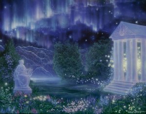 Aurora garden,1990 (akryl på lærred)