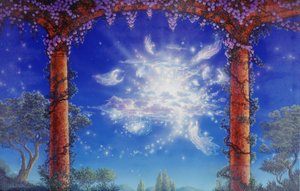 Returning home, 2001 (akryl på plade) af Gilbert Williams