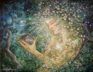 Spirit of spring, 2001 (akryl på plade) af Gilbert Williams