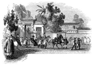Optræden offentligt af en vicekonge med deltagelse af hans følge, 1847