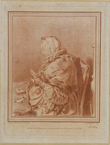 Portræt af Madame Geoffrin 1699-1777, 1770. af Gilles Demarteau