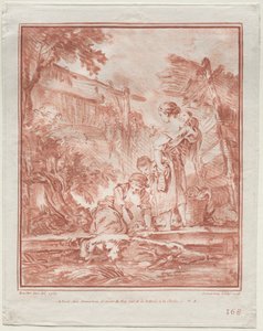 Vaskekonen, 1767. af Gilles Demarteau