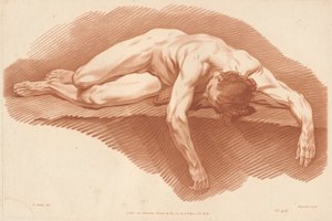 Akademi (457) af Gilles Demarteau, the Elder after Carle Van Loo