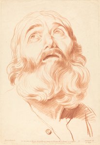 Hoved af en mand af Gilles Demarteau, the Elder after Edme Bouchardon