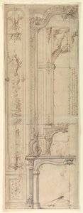Design til skorstenskapper til Hotel de Pomponne, Place des Victoires, Paris