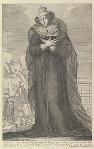 Marie Stuart, 1647. Skaber: Gilles Rousselet, Abraham Bosse. af Gilles Rousselet and Abraham Bosse