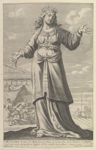 Monime, 1647. Skaber: Gilles Rousselet, Abraham Bosse. af Gilles Rousselet and Abraham Bosse