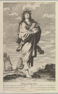 Eritreisk Sibyll, ca. 1635. Skaber: Gilles Rousselet, Abraham Bosse. af Gilles Rousselet and Abraham Bosse