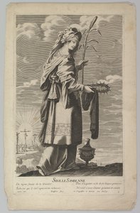 Samian Sibyl, ca. 1635. Skaber: Gilles Rousselet, Abraham Bosse. af Gilles Rousselet and Abraham Bosse