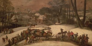 En militær ekspedition om vinteren, ca. 1590