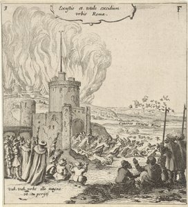 Brand i Rom Ekstroktion og i alt roma -romaer (titel på objekt) af Gillis van Scheyndel (I)