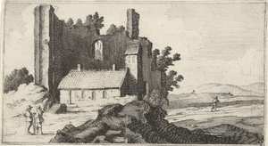 Kapel i en ruin Tolv landskaber (serietitel) af Gillis van Scheyndel (I)
