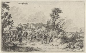 Vogn og ryttere på en landevej Lugt Landskaber med de fem sanser (serietitel)