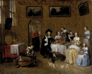 Portræt af en familie