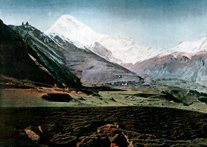 Mount Kazbek, Kaukasus, c1890 af Gillot