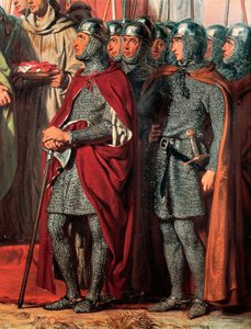 Dritter Kreuzzug (1189-1192): Treffen und Händedruck zwischen Philipp August (Philipp II. von Frankreich)