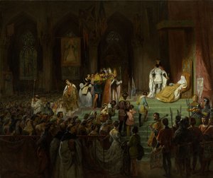 Kroningen af den døde Inês de Castro i katedralen i Coimbra, 1827-1828.