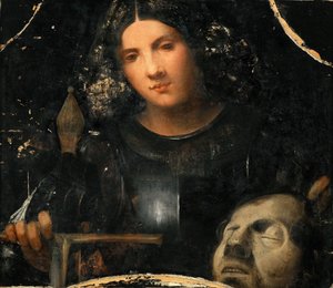 Renæssance: David med Goliats hoved par Giorgione af Giorgio (workshop of) Giorgione