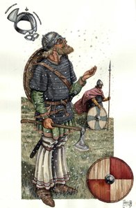 Middelalderen: Vikingekriger fra det 9. århundrede. af Giorgio Albertini