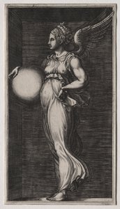 Allegorisk figur, der holder en kugle af Giorgio Ghisi