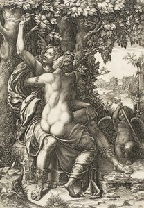 Angelica og Medoro, ca. 1570 af Giorgio Ghisi