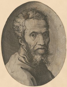 Portræt af Michelangelo af Giorgio Ghisi