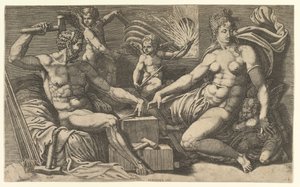 Venus og Vulcan ved Smedjen, ca. 1555.