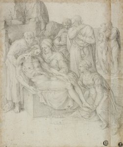 Klagesang, 1540-68 af Giorgio Giulio Clovio