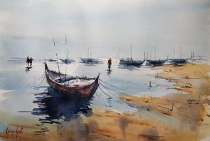 En rolig morgen i havnen