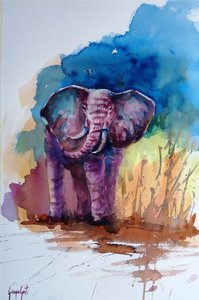 Den majestætiske lilla elefant af Giorgio Gosti