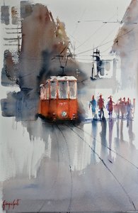 Orange City-sporvognen af Giorgio Gosti