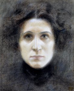 Portræt af Irma Gramatica, af Giorgio Kienerk (1869-1948), ca 1901, pastel på papir, 29x46 cm