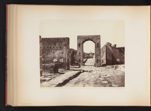 Udsigt over Strada Mercurio i Pompeji, Italien Strada Mercury. (Pompeii) (titel på objekt)